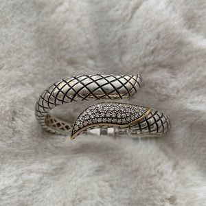 Effy collection bracelet in sterling silver and 18k gold and diamonds